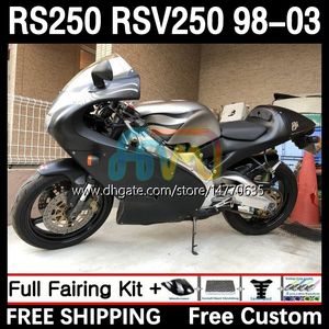 Fairings and Tank Cover لـ Aprilia RSV RS 250 RSV-250 RS-250 RSV250 98-03 4DH.85 RS250 RR RS250R 98 99 00 01 02 03 RSV250RR 1998 1999 2000 2002 2003 Body Mate Black