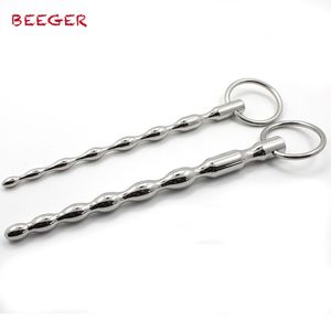 BEEGER two size/lot urethral sound toys,smooth stainless steel catheter,urethral plug,male sounding dilator,penis plug