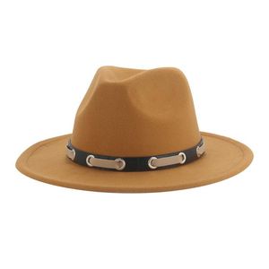 Basker hattar för kvinnor fedoras vinter hatt män solid bälte vintage western cowboy cap 58 cm 60 cm sombreros de mujerberets