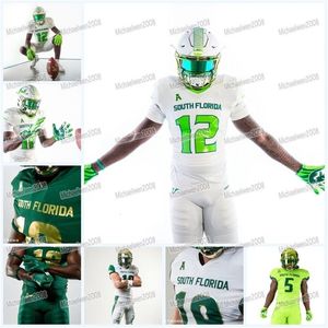 MMit88 Ness Custom NCAA USF South Florida College Football Jersey Jacob Mathis Bryce Miller Kelley Joiner Jr. Kirk Livingstone Josh Black Cronkrite