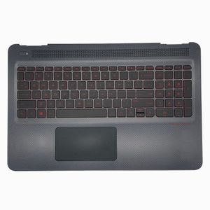 Novos caixas de laptop originais para HP Omen 15-Ax020CA 15-AX020CA 15-AX100 15-AX200 PalmRest Case Superior Backlit US Teclado com Touchpad 859735-001