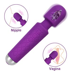 AV Vibrator Magic Wand Sexiga leksaker för vuxna 18 Stick Masturbator Dildo Nipple Vaginal Clitoris Stimulator Vibrators Women