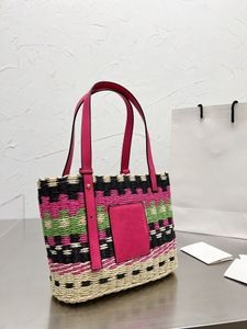 2022 Modedesigner Einkaufstaschen Mittlere Tragetaschen Hochwertige Stroh Handtaschen Frauen Designer Tasche Dame ShoulderBag Messenger-Bag Classic Purse Crossbody-Bag