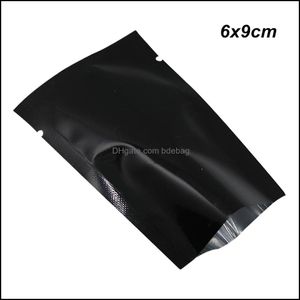 Wholesale food vacuums resale online - 6X9Cm Black Open Top Aluminum Foil Heat Seal Pouch Vacuum Food Vae Packaging Bags For Coffee Tea Nuts Mylar Sealing Drop Delivery Stora