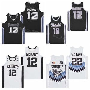 High School Crestwood Jersey Ja Morant 12 Basketball Alternate Black Crestwood White Kolor Habloidery i szycie dla fanów sportu