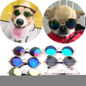 Óculos de sol de roupas para cães copos redondos vintage para gatinho filhote de cachorro chihuahua