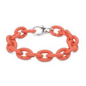 Braccialetti con ciondoli Bracciale a catena in acrilico placcato in gomma per donna Accessori geometrici all'ingrosso Bracciale in argento albicocca SOFTFascino