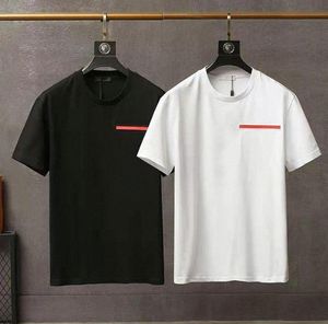 여름 클래식 남성 T 셔츠 간단한 인쇄 디자이너 짧은 소매 높은 질감 편안한 통기성 통기성 아시아 크기 S-XXL I5RC#