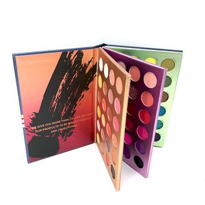 Benutzerdefinierte Logo-Lidschatten-Palette Bunte Schattenpalette Glitzer-Schimmer-Make-up-Pigment Matt-Lidschatten