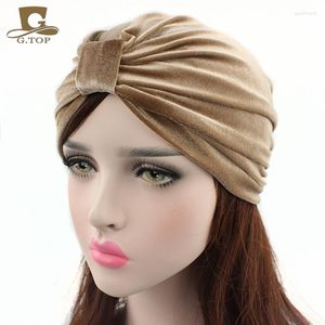 Pleuche India Elastic Hair Band Wide Color Hat Wholesale 30st Mixed Beanie/Skull Caps Eger22