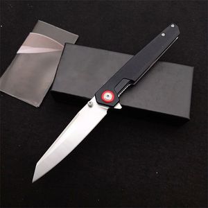 Ny H7191 Flipper Folding Knife 440B Satin Tanto Blade G10 med rostfritt stålplåthandtag Bollbärande snabbt öppet Poket -mappkniv