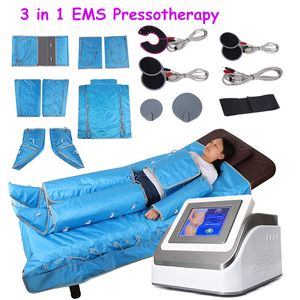 3 In 1 Far Infrared Pressotherapy EMS Electric Muscle Stimulation Sauna Air Pressure Pressotherapy Lymph Drainage Body Slimming Muscle relaxation Machine