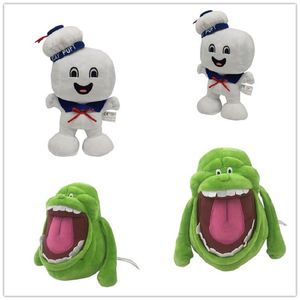 Fabrika Toptan 2 Tasarımlar 20cm 23cm Ghostbusters Büyük Beyaz Kaptan Peluş Oyuncak Hayalet Yeşil Hayalet Karikatür Anime Periferik Bebek Hediyesi