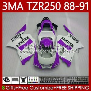 Kit carrozzeria per YAMAHA YPVS 3MA TZR250RR TZR250R Nuovo corpo viola 1988-1991 115No.125 TZR250 TZR 250 TZR-250 R RS RR 88 89 90 91 TZR250-R 1988 1989 1990 1991 Carenatura OEM