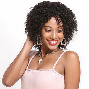 HD Lace Frontal Wig Kinky Curly Transparent 13x4 Lace Front Wigs 130% Short Indian Human Hair