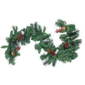 Juldekorationer Artificial Rattan Ornament med ljus DIY Xmas Party Garland Decoration for Home Living Room Bar 180 cm WWO66CHRISTMAS