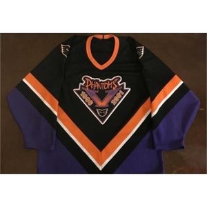 تخصيص نيكة Nik1 Tage 2001 Lehigh Valley Philadelphia Phantoms Hockey Jersey التطريز أو مخصص أي اسم أو رقم الرجعية جيرسي