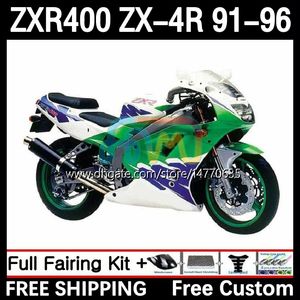 Full Body Kit voor Kawasaki Ninja ZXR CC ZX R ZXR400 COWLING DH ZX4R CC ZX R ZXR ABS Fairing Green Black