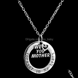 Anhänger Halsketten Halskette Familiengeschenk Eleganter Buchstabe „Für immer in meinem Herzen“ für Weihnachtskette D Baby Dhti9