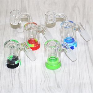 Smoking 14mm 18mm Glass Reclaim Catchers glass adapter ash catcher and 5ml silicone wax containers 4mm quartz bangers nails for dab rigs