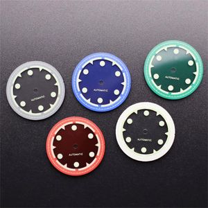 Repair Tools & Kits The 28.5mm Watch Dial S Logo NH35 SKX007 4R36 7S26 Movement Transparent Pattern Green LuminousRepair