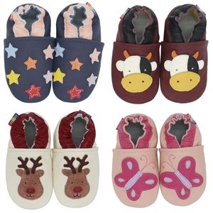 Carozoo Born Baby Shoes Infant Shoes Pantofole in morbida pelle Baby Boys First-Walkers scarpe da ragazza LJ201214