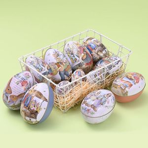 Caja de huevos de Pascua de regalo Caja de huevos en forma de hojalaje portátil Cajas de dulces de la primavera Decoración de la fiesta del hogar