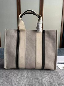 2022 Top Borse da donna WOODY Tote Shopping Bag Borsa di tela di alta qualità Moda Lino Grandi borse da spiaggia Designer di lusso Borsa da viaggio a tracolla Borsa a tracolla