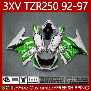 Carroçaria para Yamaha TZR 250 TZR250RR TZR-250 92-97 Corpo 117No.109 YPVS 3XV TZR250R 92 93 94 95 96 97 TZR250-R 1992 1993 1994 1995 1997 Luz de carenagem verde