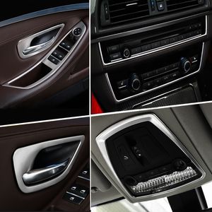 Tillbehör till BMW 5-serie F10 F18 2011-17 Bilklistermärken Inre växellåda Luftkonditionering CD Panel Dörr Armstöd Trim Bil Styling