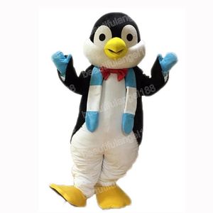 Traje de traje de traje de desenho animado do mascote de pinguim de Halloween Carnival Unissex adultos roupas de natal
