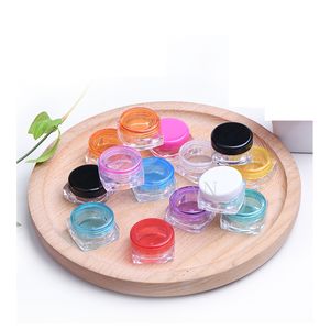 3G 5G tomt resor Plast Square Cosmetic Jar Skin Care Container Bottle Face Cream Makeup Exempel injektionsflaskor Pot Nail Art Gel Pack