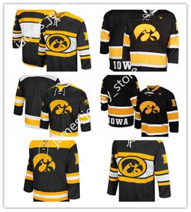 Xflsp 2022 College Custom Iowa Hawkeyes genähtes Hockey-Trikot 16 Blake Brenczewski 27 Brody Brenczewski 15 Jacob Carlson 71 Dean Dudzik 14 Aiden