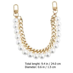 Watch Bands Fashion Artificial Pearls Bag Chain Strap Handbag Purse Replacement ChainWatch318m