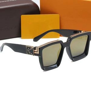 Tasarımcı Güneş Gözlüğü Erkek Kadın Milyonerler Sunglas Tam Çerçeve Vintage Design Millionaire1 1 Güneş Gözlüğü Siyah İtalya'da Yapıldı Wit239b