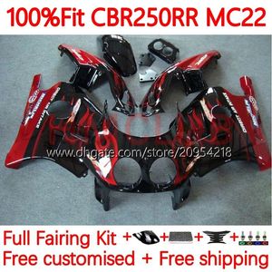 Injection Body For HONDA CBR 250RR 250 RR CC CBR250RR 90 91 92 93 94 95 96 97 98 99 128No.23 250CC MC22 CBR250 RR 1990 1991 1992 1995 1996 1997 1998 1999 Fairing red flames