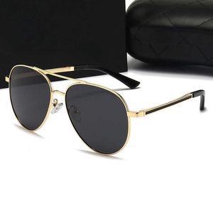 Wholesale sunglasses aviator gold resale online - Designer Sunglasses Woman Polarized UV400 Mens Man Gold Frame Black Lens Aviator Fashion Glasses Travel Driving Womens Sun Glasses