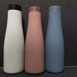 LL 580 ml Wasserflasche, Vakuum-Yoga-Fitness-Flaschen, Strohhalme, isolierter Edelstahl-Becher, Tassen mit Deckel, Wärmedämmung, Geschenkbecher