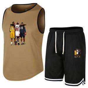Summer Brand Tracksuits For Men Mesh Breathable Football Kits T-shirt Shorts 2 Piece Sets Print Sportswear Sports Men's Clothing