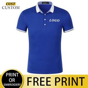 High -End -Stil Ihre Design -Custom -Marke Summer Men s kurzärmeliges Polo -Shirt Revers Casual Tops Modekleidung 220712