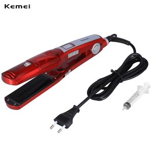 professional Steam Hair Straightener Comb Brush Flat Iron Ceramic Hair Iron Electric Hair Straightening Brush Styling Tool 220623