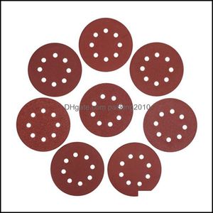 Other Hand Tools Home Garden 5 Inch 8 Hole Sanding Discs Sandpaper Pads Abrasive 40 60 80 100 120 180 240 320 400 600 800 1000 1200 1500 2