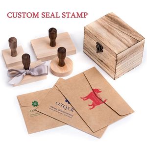 Custom Wood Seal Stamp Dog Handmade Wood Stamp With Handle Personalized Seal Stamp Invite Letter Card Decor Dog Owner Gift 220623