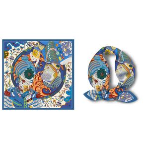 2021 Moda Mały Kwadratowy Szalik Drukuj Kobiety Szal Lady 53 * 53cm Szyi Szaliki Kerchief Bandana Foucaard Girl Prezent Prezent