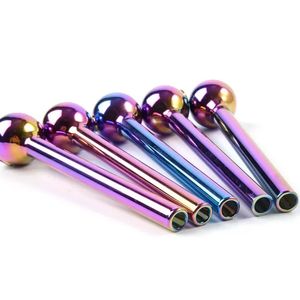 Boat Nano Plating Glass Oil Burner Pipe Colorful Quality Great Tube Nail Tips Rainbow And Gold Tobcco Dry Herb Dab Oil Rig Bongs