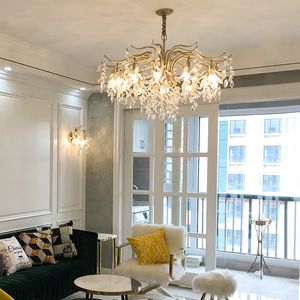 American chandelier living room lamp dining rooms chandelier French light luxury style lights modern bedroom crystal lamps