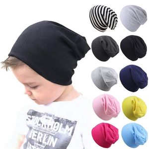 Fashion Solid Color Kids s Toddler Baby Boy Girl Infant Cotton Soft Warm Earmuffs Beanies Cap Winter Knitted born Hat 220812