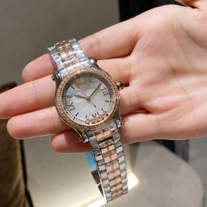 여성 시계 다이아몬드 시계 쿼츠 손목 시계 30mm 완벽한 품질 스테인레스 스틸 스트랩 라이프 방수 디자이너 손목 시계를위한 오르 요오리오 디 루소