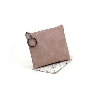 10 Stück Geldbörsen Damen Retro PU Plain Square Reißverschluss Kleine kurze Geldbörse Mix Farbe