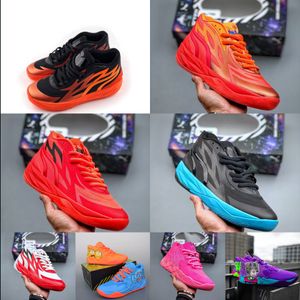 Mens lamelo ball basketball shoes MB 02 Red Black Bred White Blue Orange Rick Morty Purple Cat Carton Pink Melo sneakers tennis